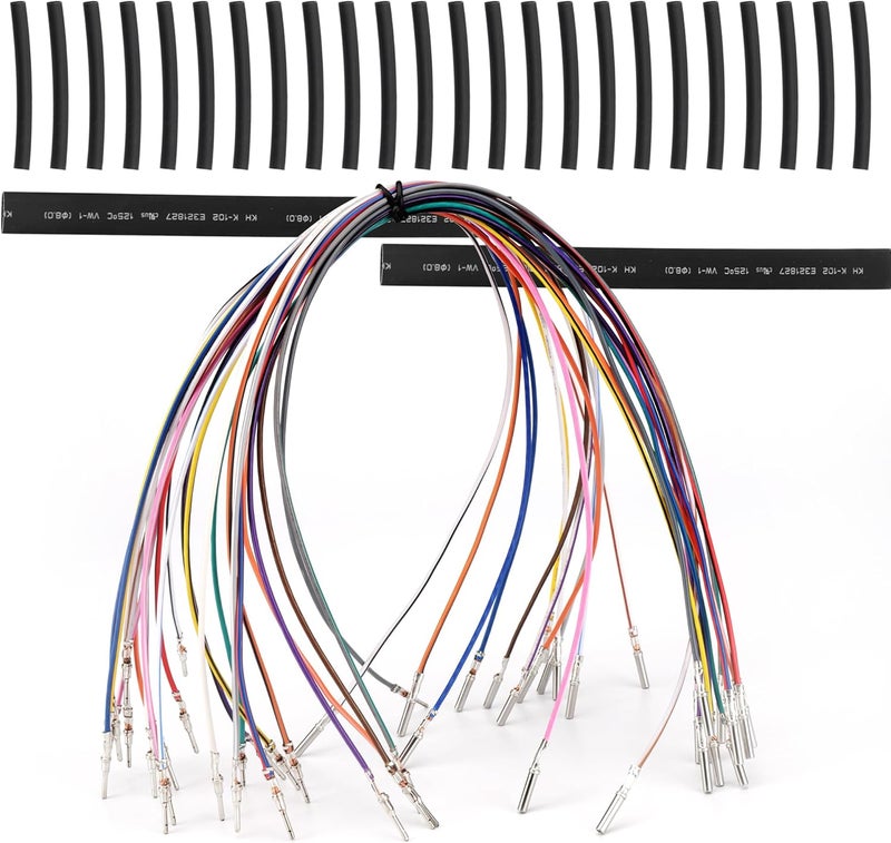 MoKitDora 14" 16" Handlebar Wiring Extension Harness Kit Switch Control Wires for 1996-2006 Harley Touring Electra Glide Road King Road Glide Street Glide Models - Image 1
